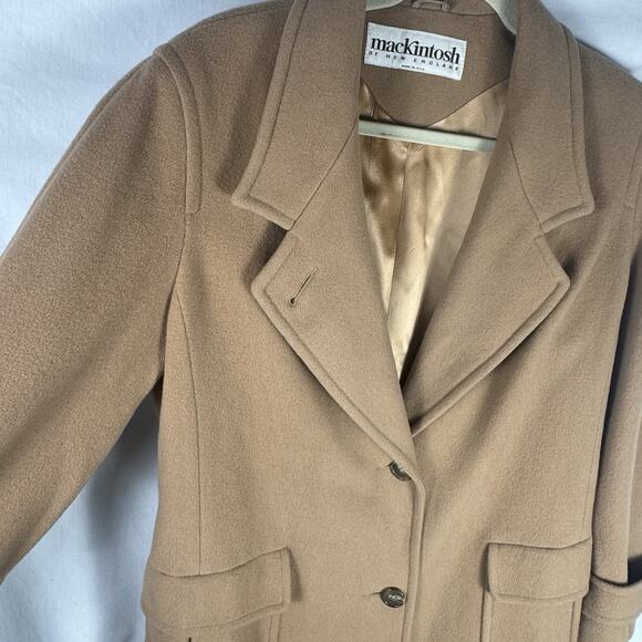 Macintosh New England 100% Wool Vintage Camel Dress Coat, Sz 10, Academia - Picture 4 of 16
